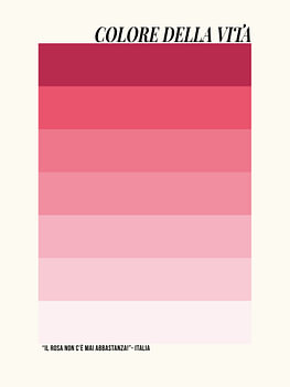 'Il rosa non cé mai abbastanza!' (Es gibt nie genug Rosa!)