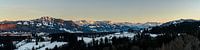 Zonsondergang over de Oberallgäuer Alpen van Leo Schindzielorz thumbnail