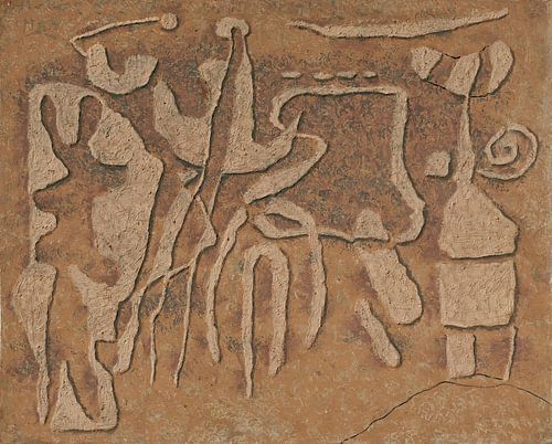 Willi Baumeister - Urrwo (tableau en relief brun) (1951)