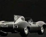 Jaguar Typ D 1956 Rückseite S/W von Jan Keteleer Miniaturansicht
