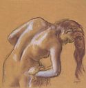 Femme nue séchant son corps, Edgar Degas (vers 1892) par Atelier Liesjes Aperçu