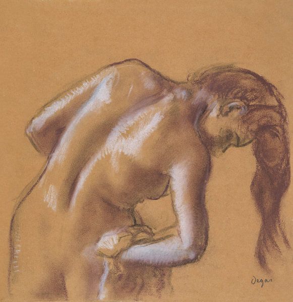 Femme nue séchant son corps, Edgar Degas (vers 1892) par Atelier Liesjes