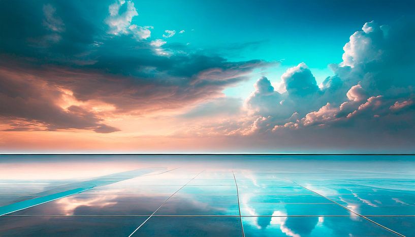 Clouds with reflection by Mustafa Kurnaz