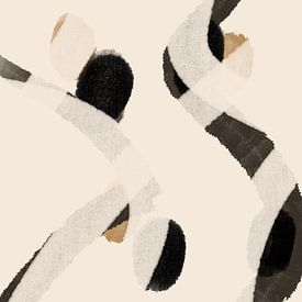 Gespikkelde abstracte illustratie beige van Esmeé Kiewiet