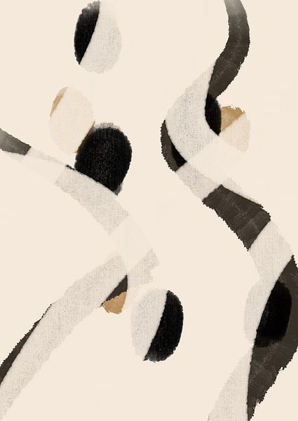 Illustration abstraite mouchetée beige par Esmeé Kiewiet