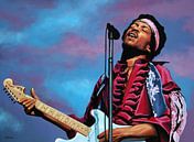 Jimi Hendrix Schilderij 2 van Paul Meijering thumbnail
