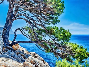 Mediterrane kustlijn van Sergio Pazzano