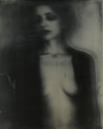 Portrait de boudoir élégant en noir et blanc