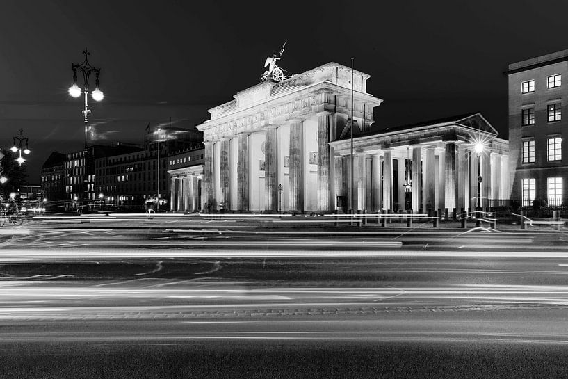 Berlin - Porte de Brandebourg dans la nuit par Frank Herrmann