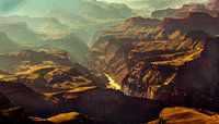 Beauty view from South Rim on the Colorado river bed in Grand Canyon National Park USA by Dieter Walther thumbnail