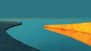 Goud en zee panorama