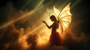 Fée dans le rétro-éclairage sur Linda de Klein