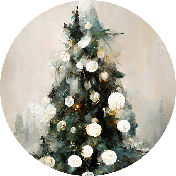 Pastel Kerstmis van Treechild