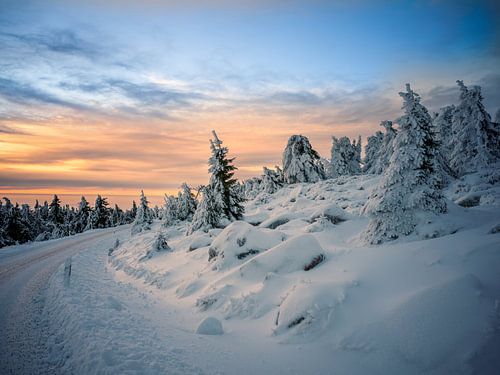 Zonsopgang op de Brockenstraße