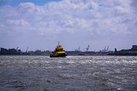 Lotsenboot mit Kränen im Hintergrund von FotoGraaG Hanneke Miniaturansicht