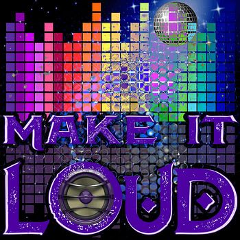 MAKE IT LOUD - Impression sur toile carrée pour les passionnés de musique | Adler &amp ; Co