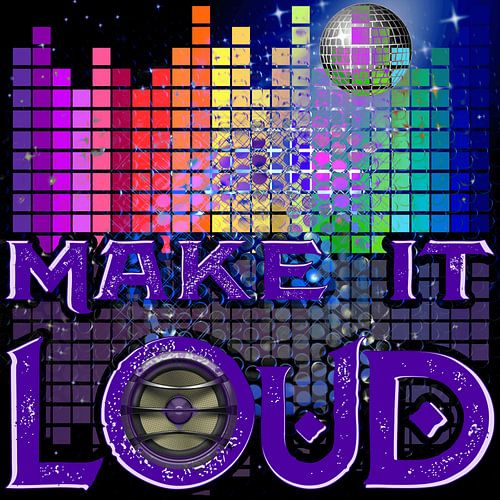 MAKE IT LOUD - Vierkante canvasprint voor muziekliefhebbers | Adler & Co