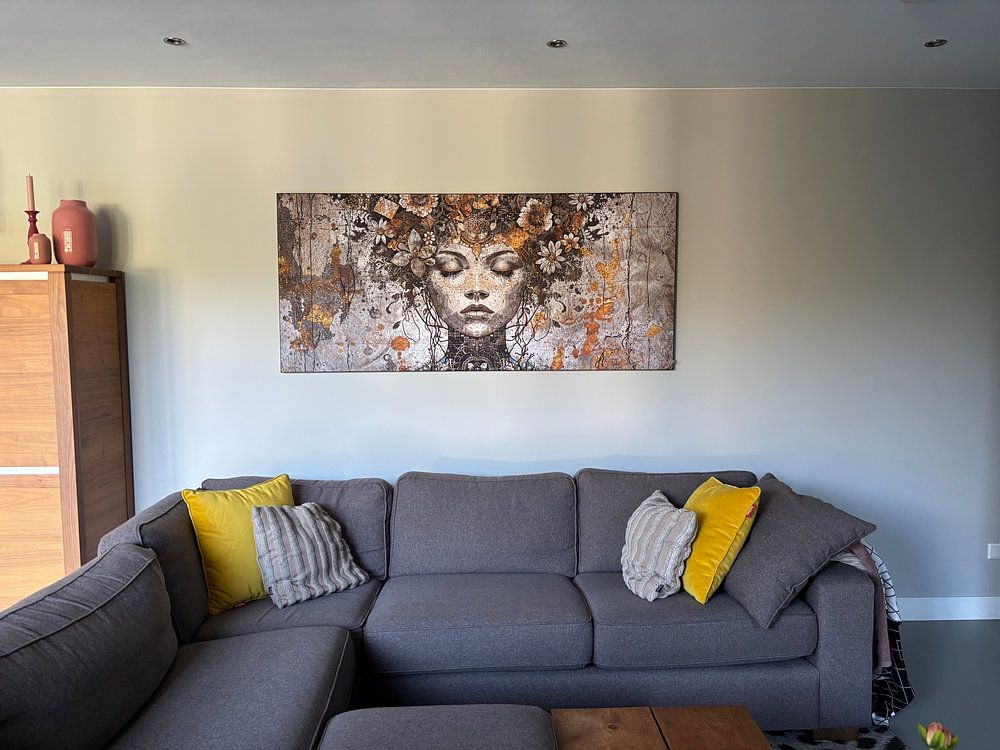 Vrouw Goud Modern, van Kunst Kriebels