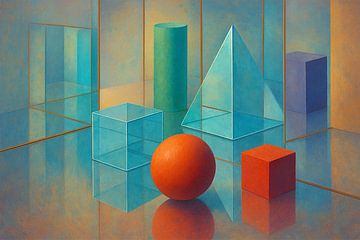 Peinture de formes 3d.