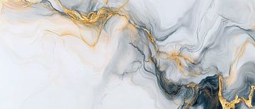 Elegante aquarelpatronen in goudtinten van Poster Art Shop