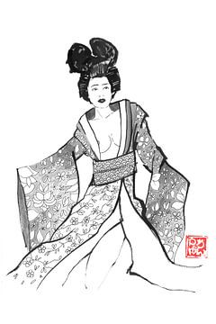 geisha dans van Péchane Sumie