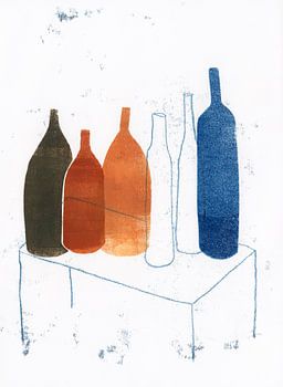 Flaschen auf dem Tisch, 2020