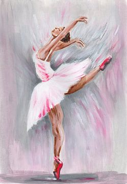 Ballet danseres schilderij van Krista Kitsz Art