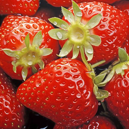 Close up van verse aardbeien