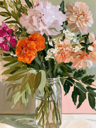 Farbenfroher Blumenstrauß