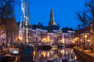 Groningen in der Abenddämmerung