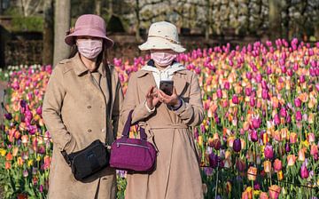 Toeristen op de Keukenhof van Egon Zitter