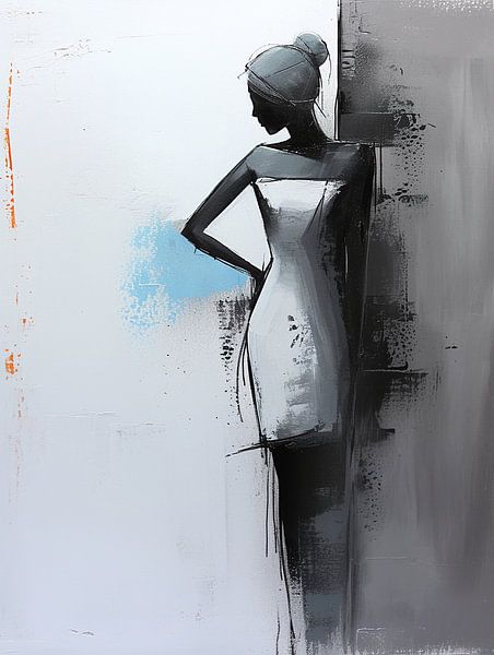 Weibliche Figur | Einsamkeit Schlaganfall von Wunderbare Kunst