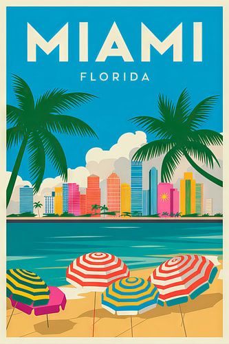 Miami, Florida Vintage Reisposter