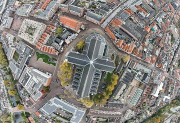 Grote Kerk Alkmaar van boven van Wietse de Graaf