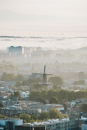 Mill in Utrecht in the early morning by Joep van de Zandt
