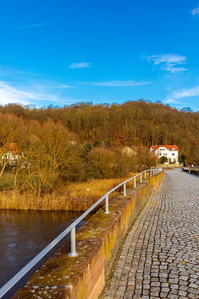 Historic Werra bridge on the border between Thuringia and Hesse by Oliver Hlavaty