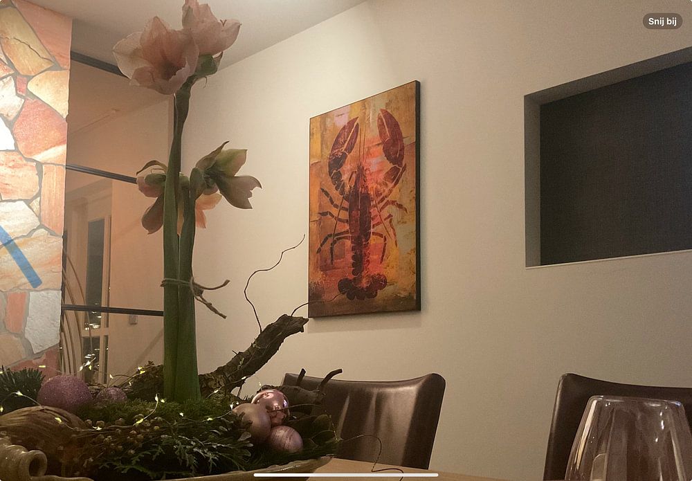 Hummer-Malerei. Rot.  von Alie Ekkelenkamp 