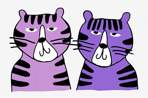 Duo de regards violets