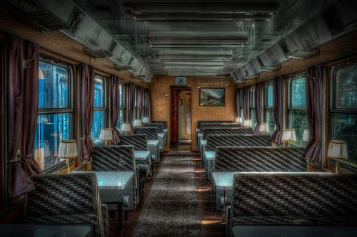 Ein Zugwaggon wie der Orient-Express