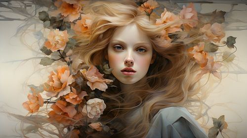 Fau surrounded by flowers