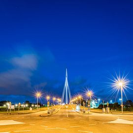Der Prinz-Claus-Brücke, Utrecht in der blauen Stunde