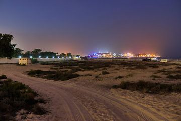 Uitzicht op de stad Dubai bij nacht van MPfoto71