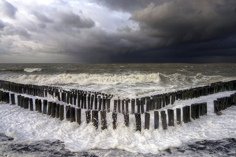 Autumnal storm at sea by Mario de Lijser