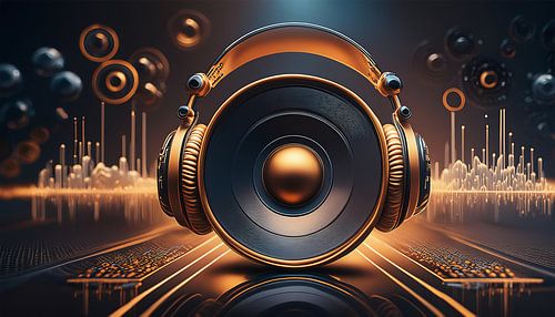 Speakers and headphones with digital music