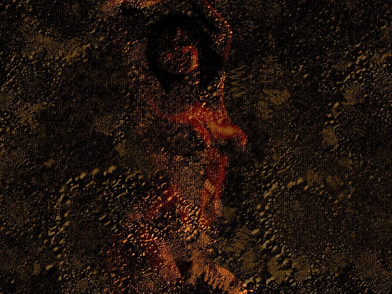 Abstract naakt portret vrouw van Maurice Dawson