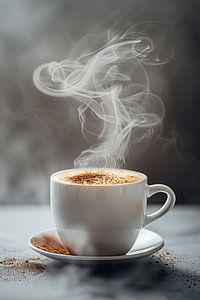 eine Tasse Kaffee oder Cappuccino trinken