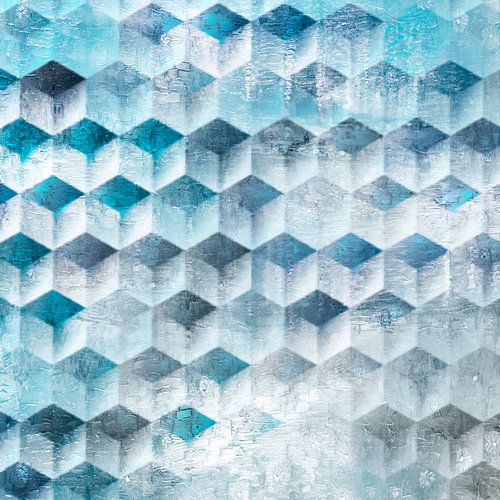 Scandinavisch Retro Abstractie Blauw