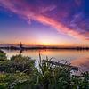 Coucher de soleil au bord de l'eau sur Remco Piet