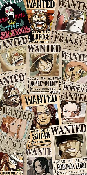 one piece wanted anime posters by rinda ratuliu
