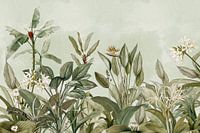 Vintage exotische jungletuin